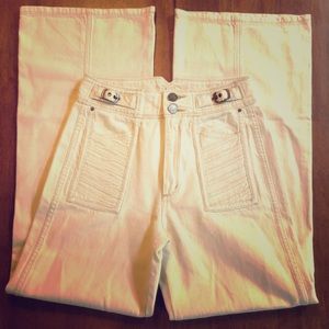 NWOT Radcliffe London cream wide leg sailor jean